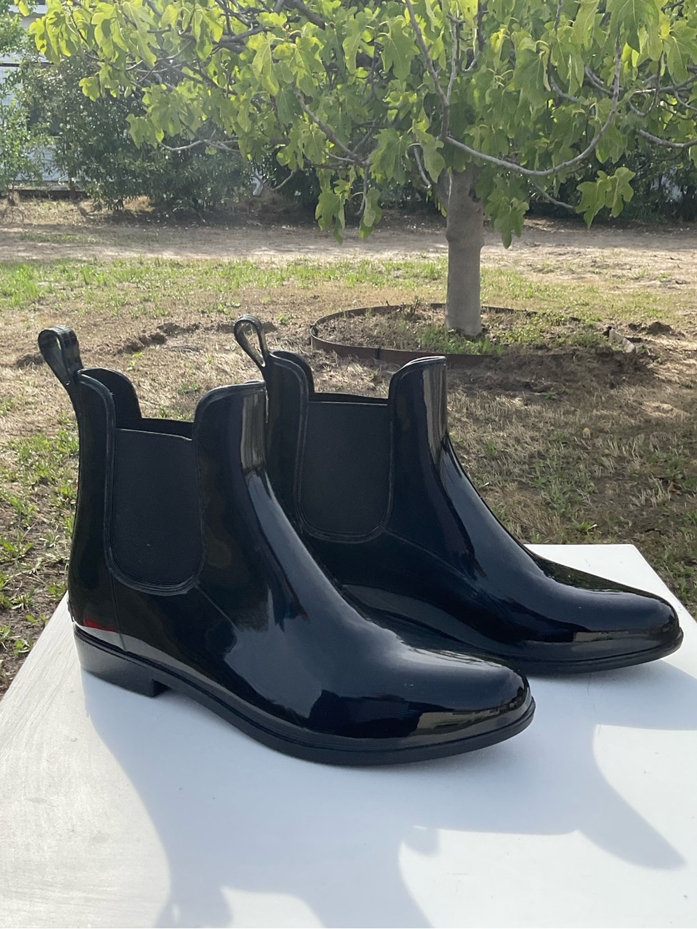 “New” Never Worn.  Women’s Black Rain Boots By COMFORTVIEW.  Size 12 Wide